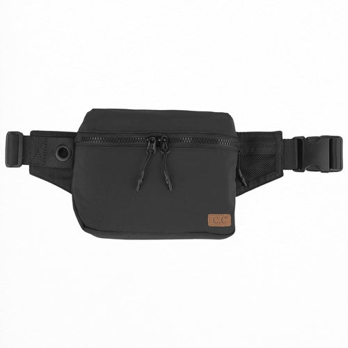 CC Branding black 3-pocket crossbody  fanny pack