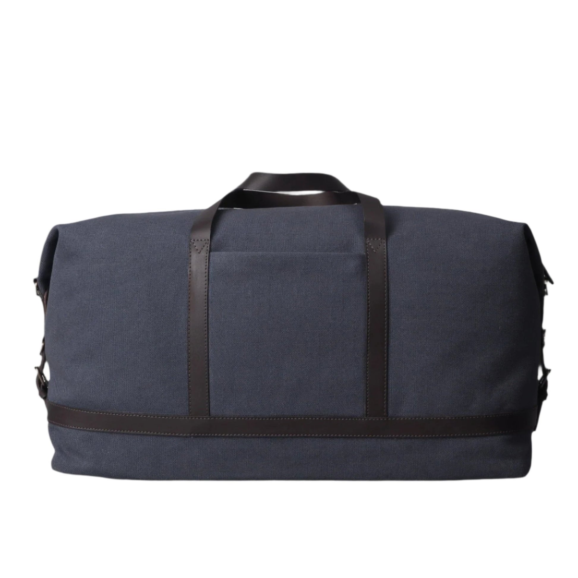 Spacious canvas duffel bag with exterior pocket