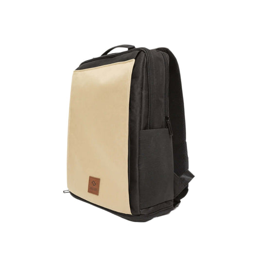 Side-angled view of City-C beige daypack